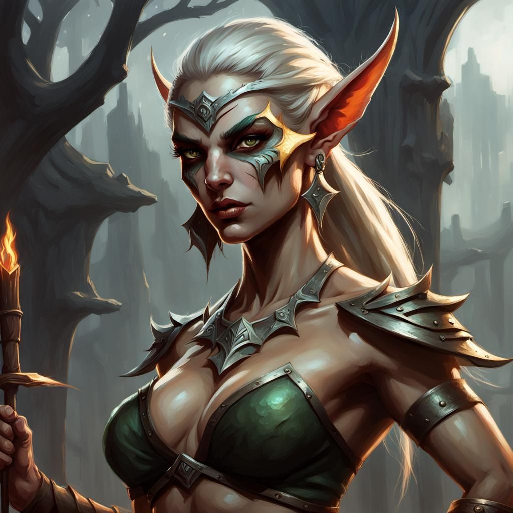 Sinister Buff Wild Elf Dancer Girl