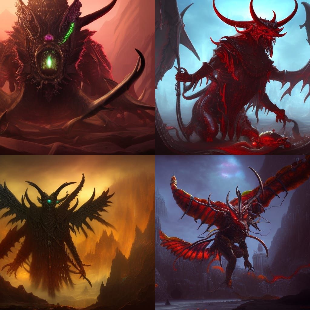 Detailed Chain Devil Fantasy Concept Art