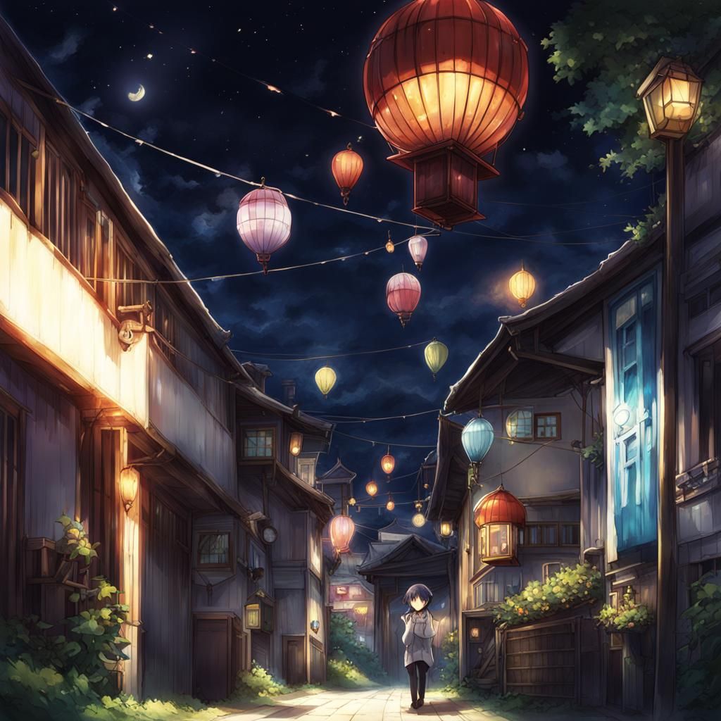 Anime-Inspired Scene in Japanese Manga Style