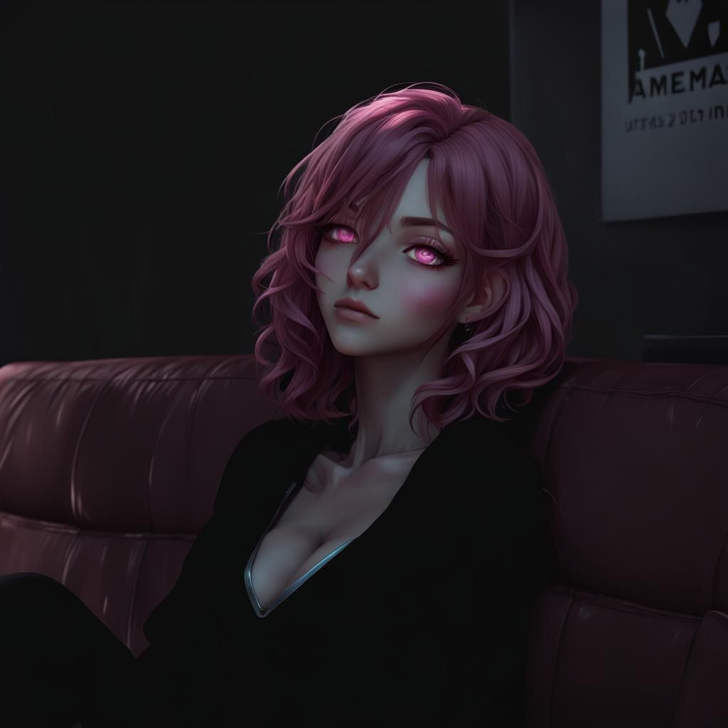 Gorgeous Pink-Haired Girl in 3D Anime Art