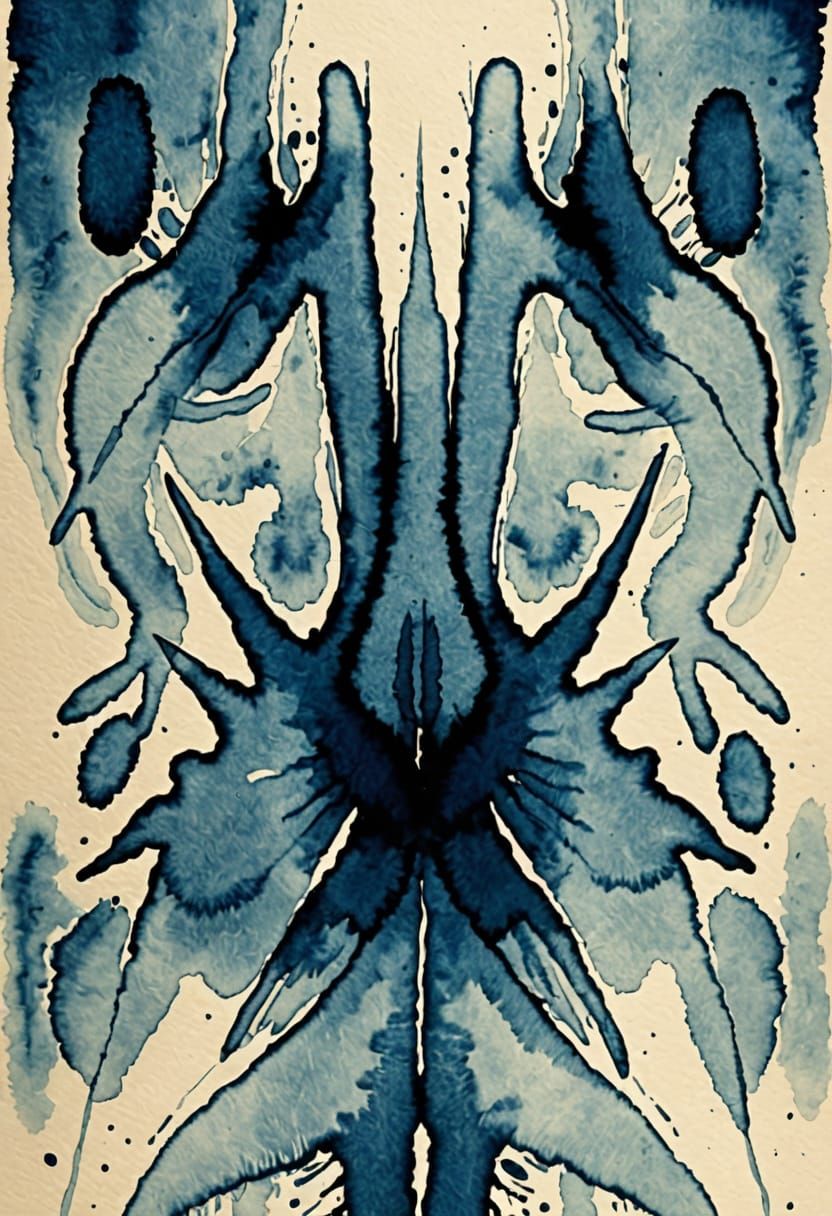 Ink Blot Art in Abstract Expressionist Style