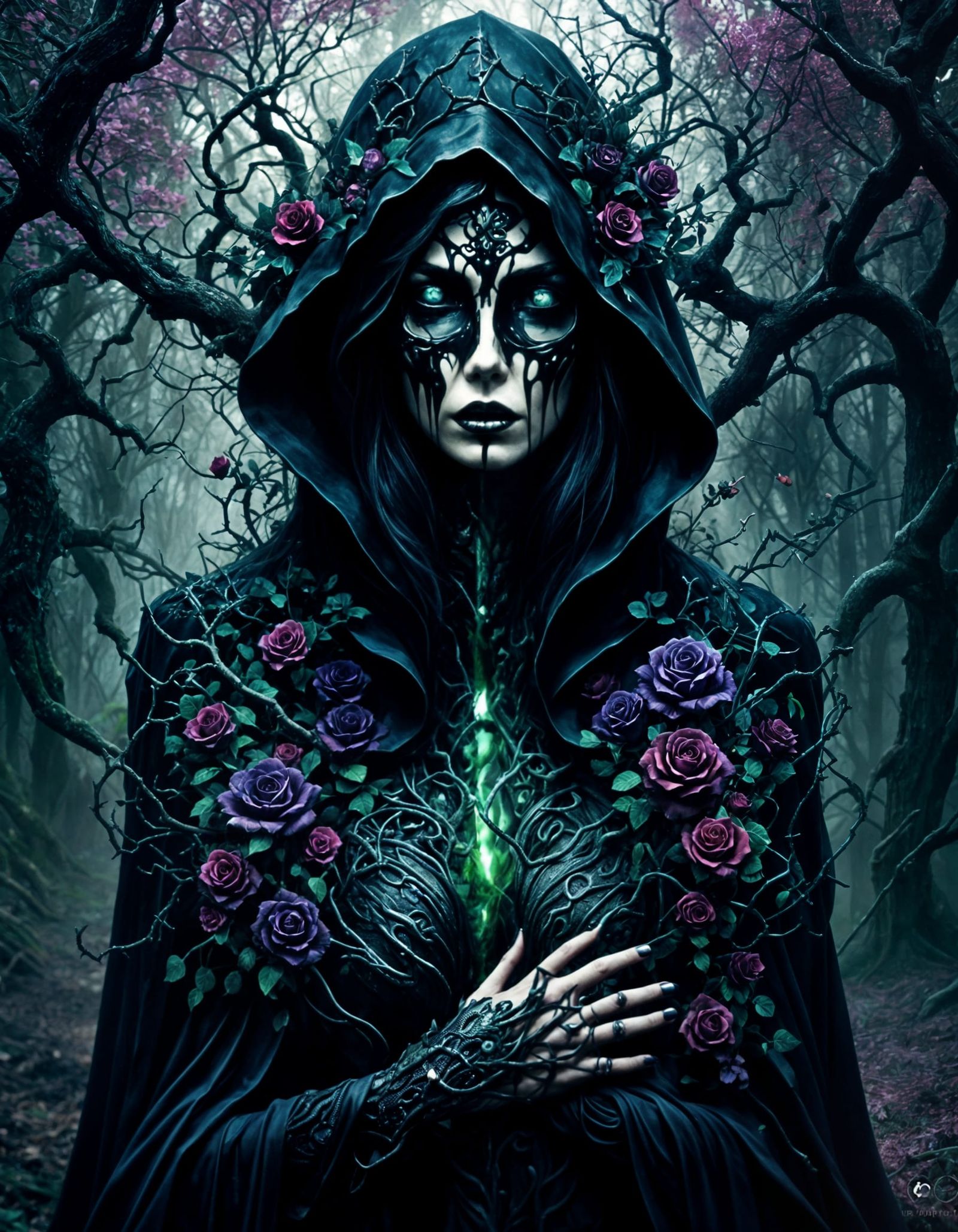 Romantic Reaper in Eerie Forest