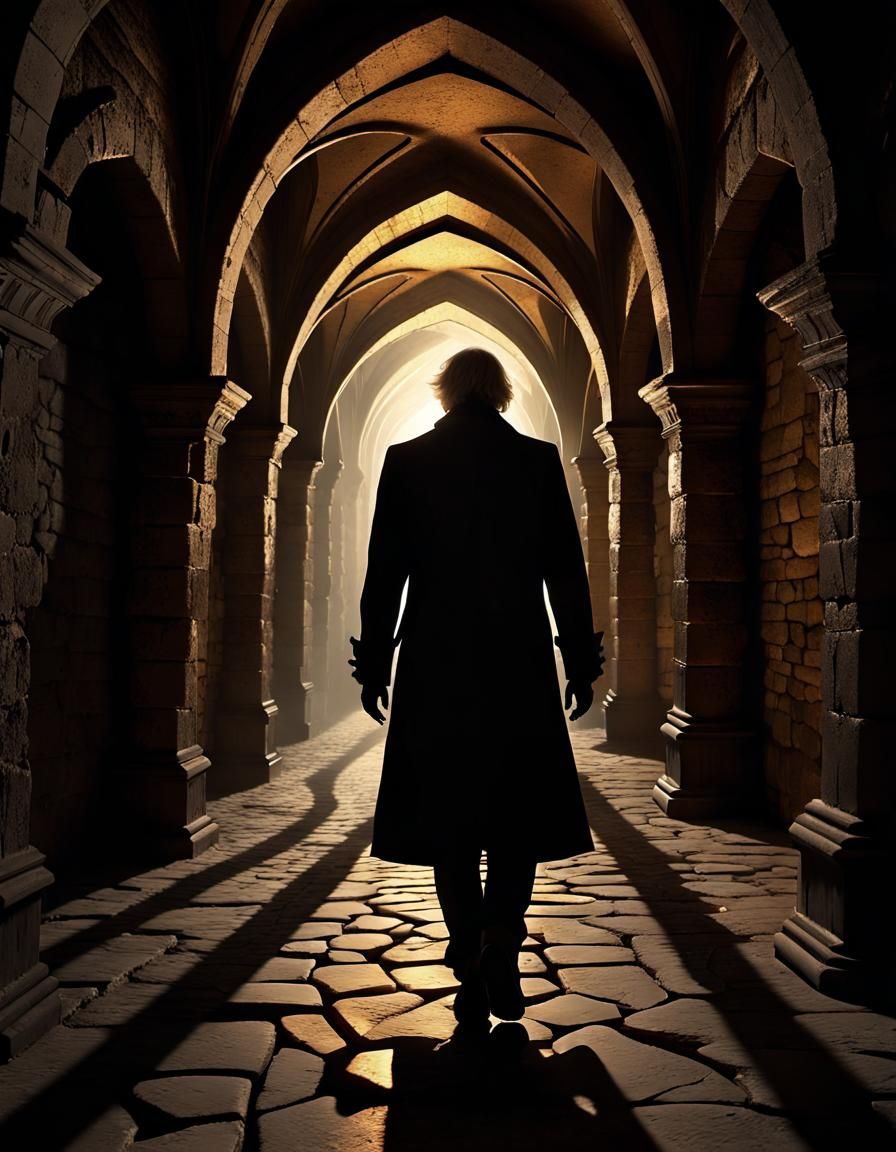 Mad Scientist in Dark Castle: Digital Fantasy Art