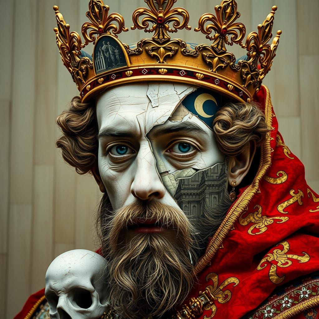 Surreal Monarch Falls Amidst Baroque Chaos