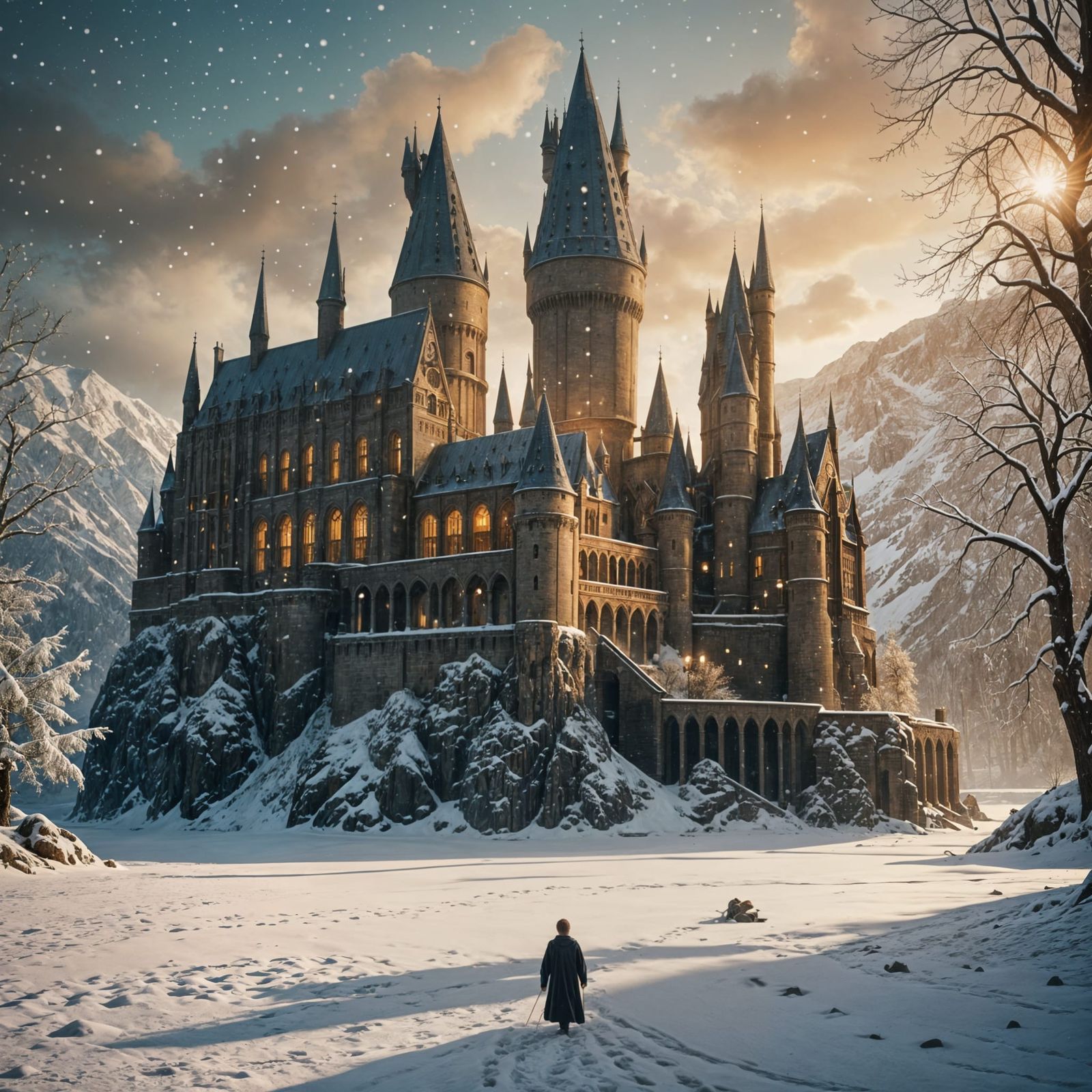 Harry Potter Winter Scene