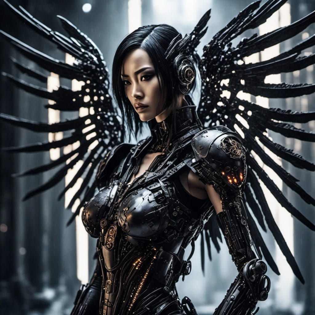 Cyborg Dark Angel in Steampunk Android Style