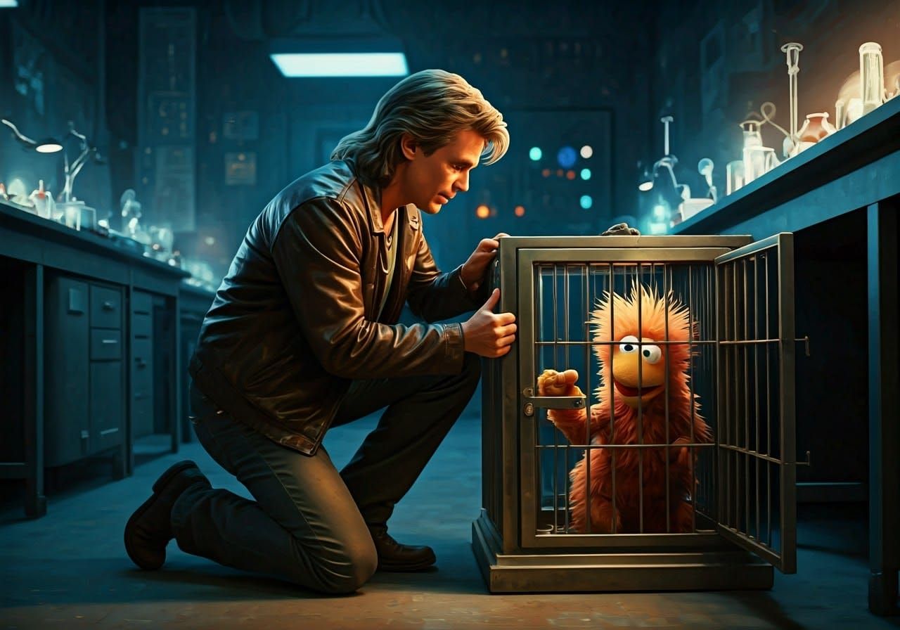 MacGyver Rescues a Whimsical Laboratory Creature