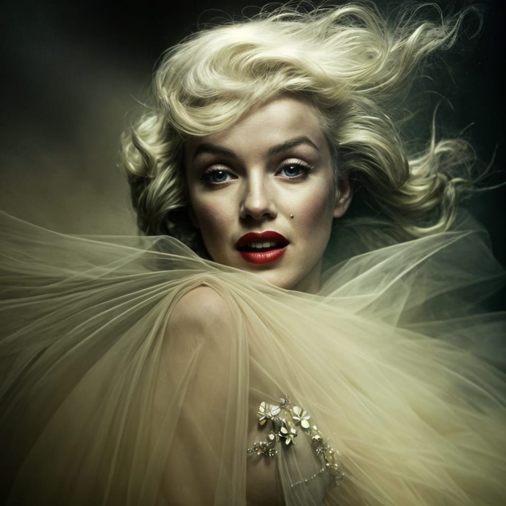 Ethereal Marilyn in Glimmering Studio Light