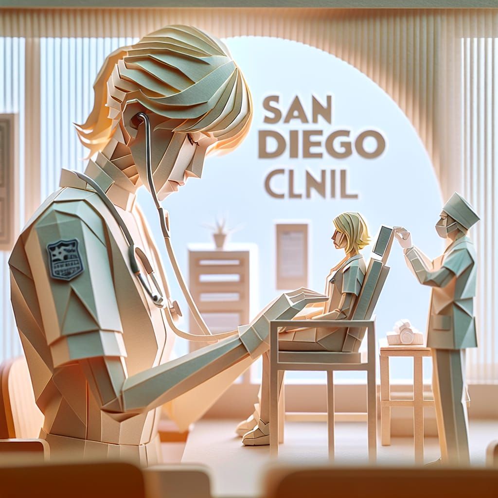 Origami Nurse Tending Patients in San Diego Clinic