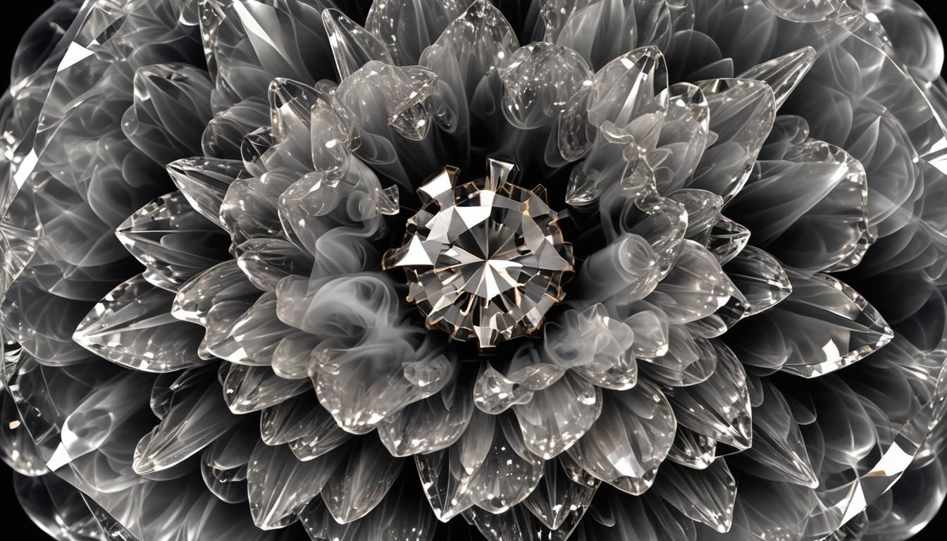 Diamond in Smoke: Minimalist AI Art