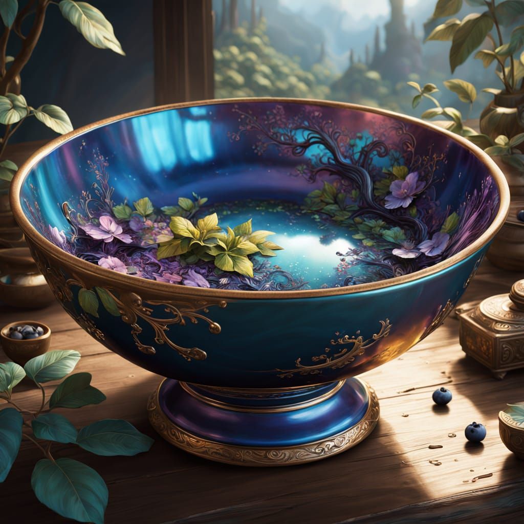 Ceramic Bowl in Dreamlike Landscape