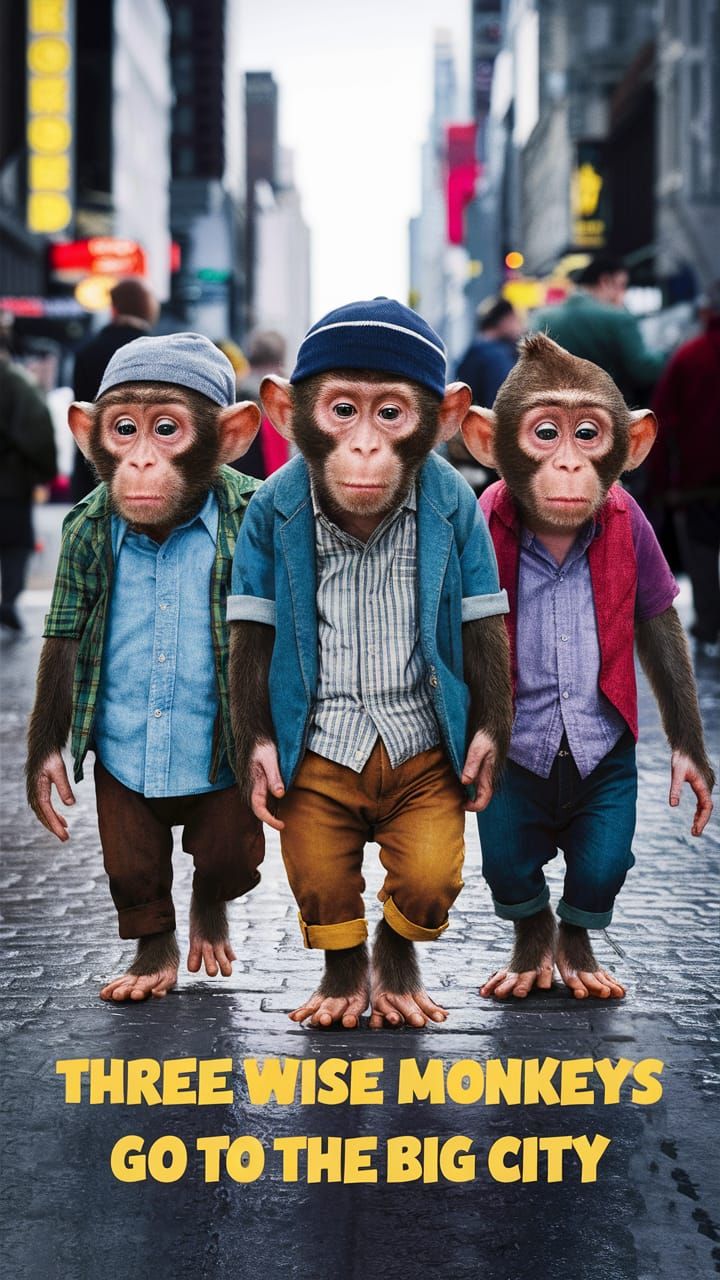 Monkeys in the City: Playful Movie Poster Art