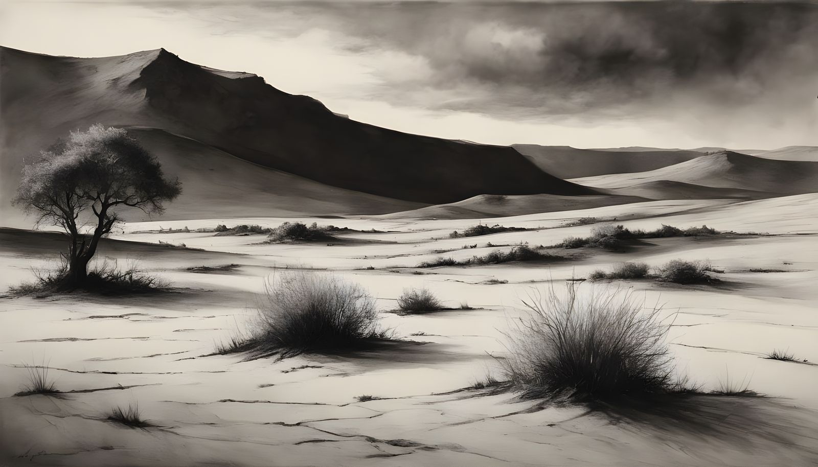 Ethereal Explorer Standing at the Horizon's Edge