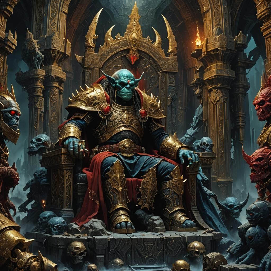 Ork Emperor Grognack in Dark Alien Chamber