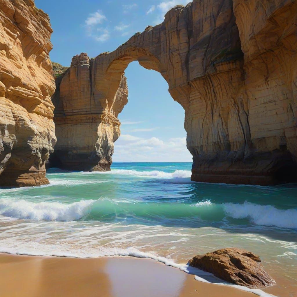 Praia das Catedrais: Majestic Arches Revealed at Low Tide