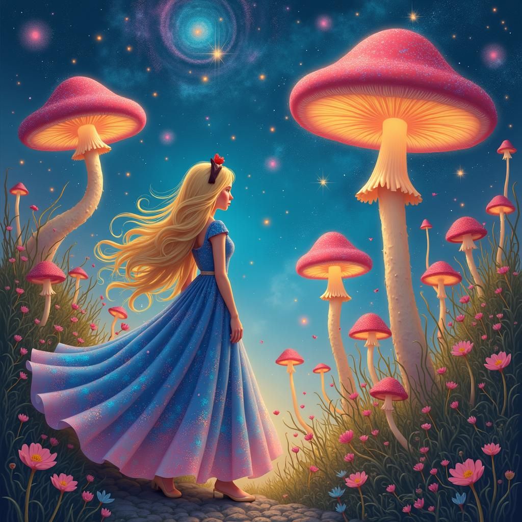 Cosmic Wonderland: Alice's Dreamlike Journey