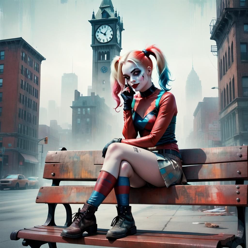 Harley Quinn, waiting