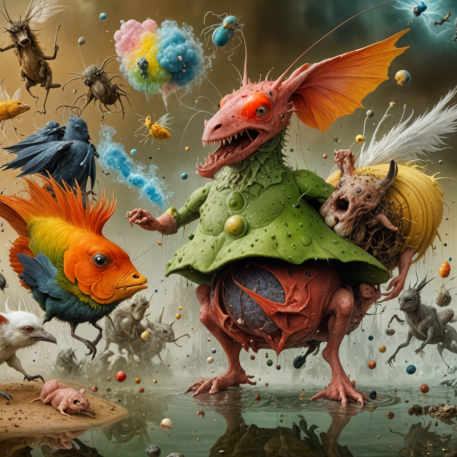 He was talking to the ChickenAirfish when some as yet uniden...