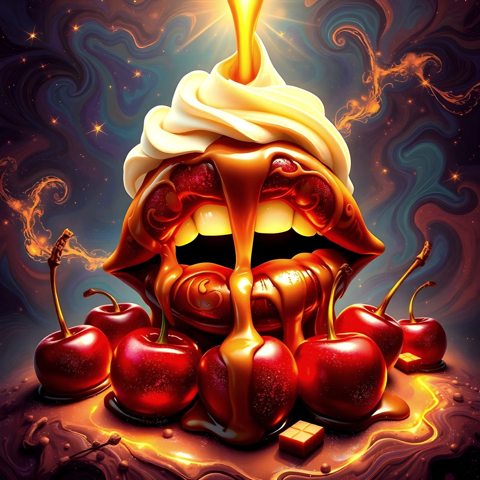 Sensual Holographic Chocolate Dreams in Cosmic Style