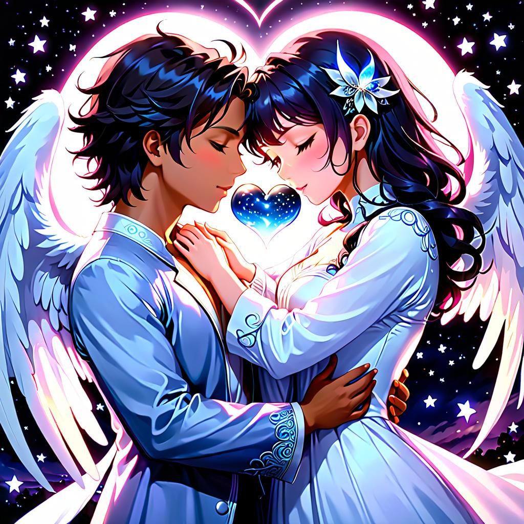 Romantic Watercolor Painting with Light Energy