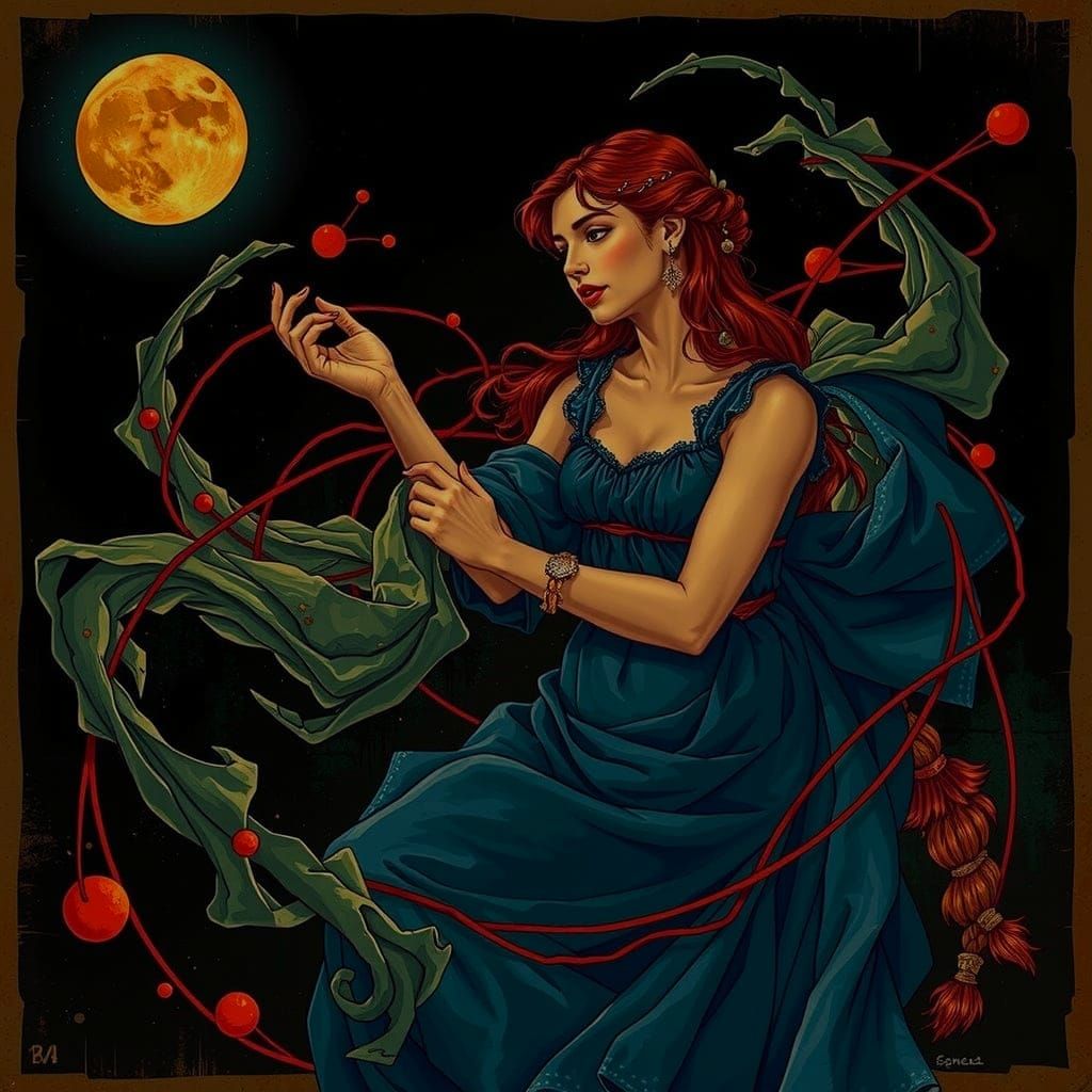 Abstract Red Swirling Vortex in Dynamic Motion