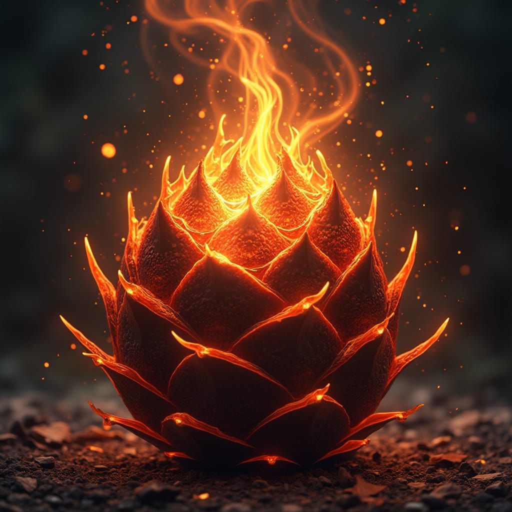 Luminous Cocoa Devil Fruit with Spirals, One Piece Inspired