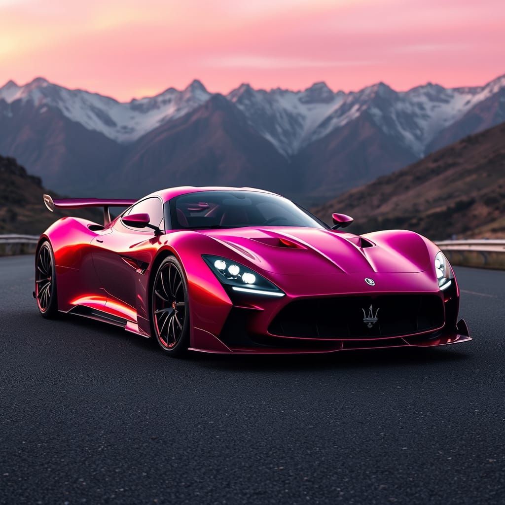 Metallic Red Maserati MC20 by Neon Mountains