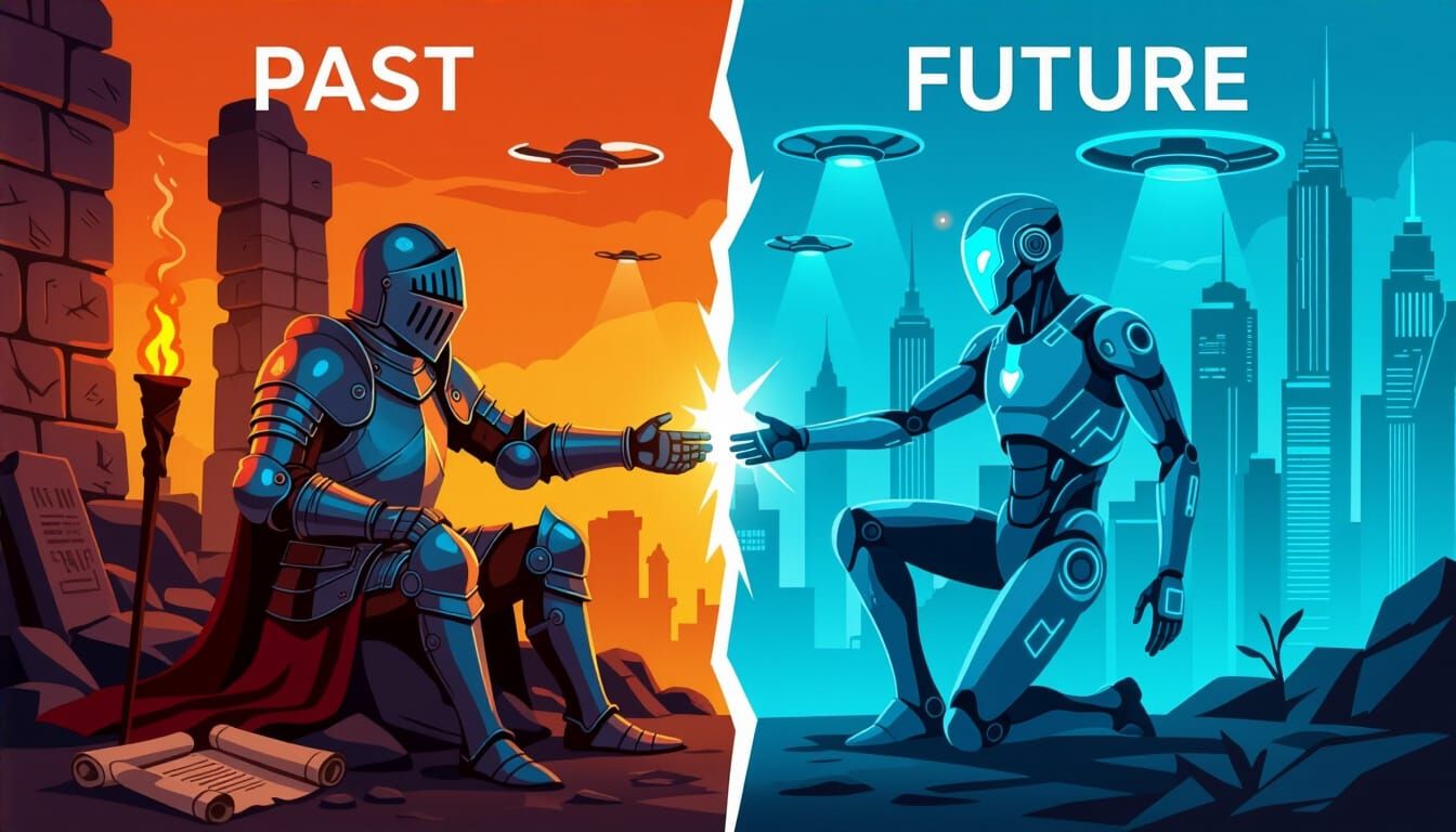 Past Knight Meets Future Android in Epic Time Split