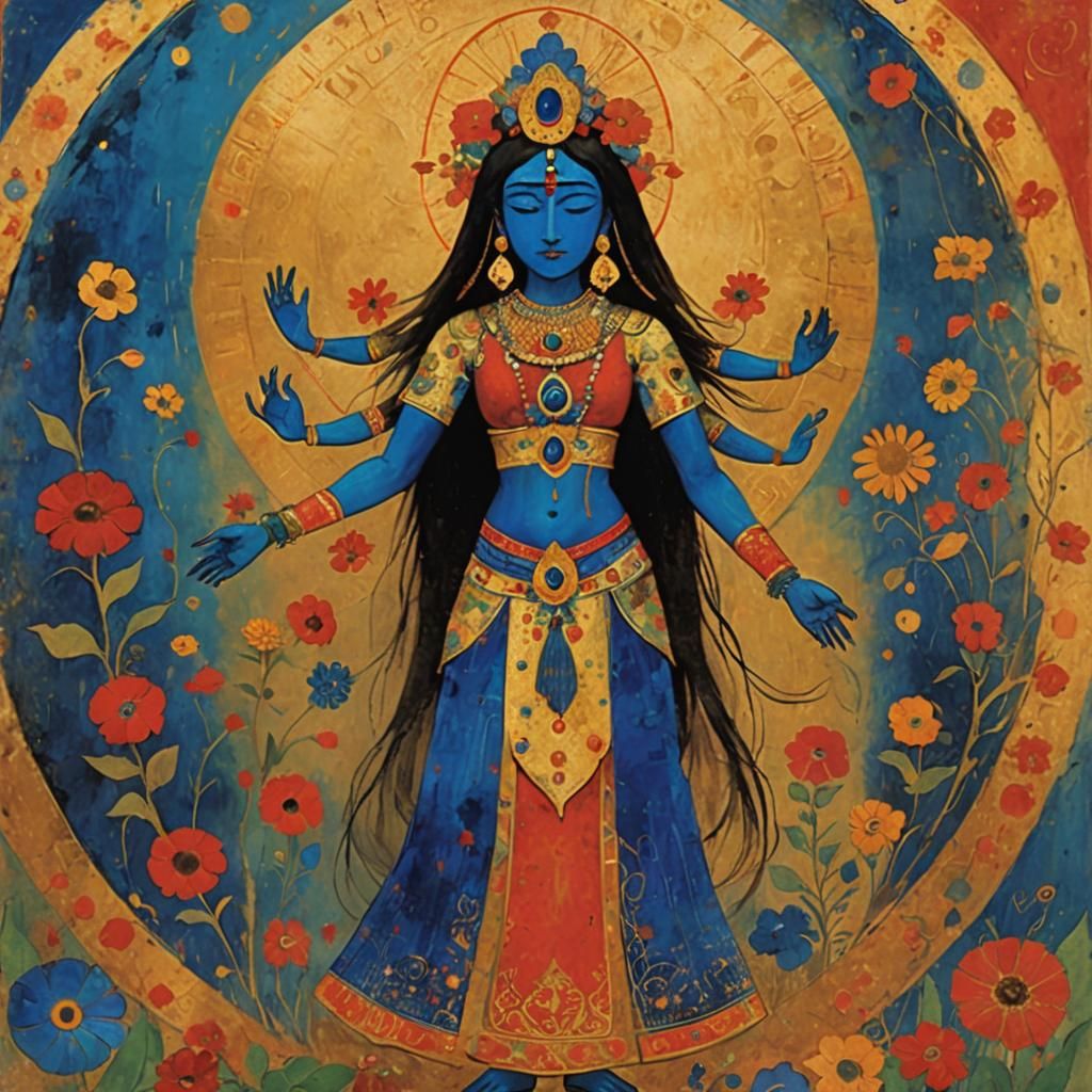 Kali Full-Body in Odilon Redon Style
