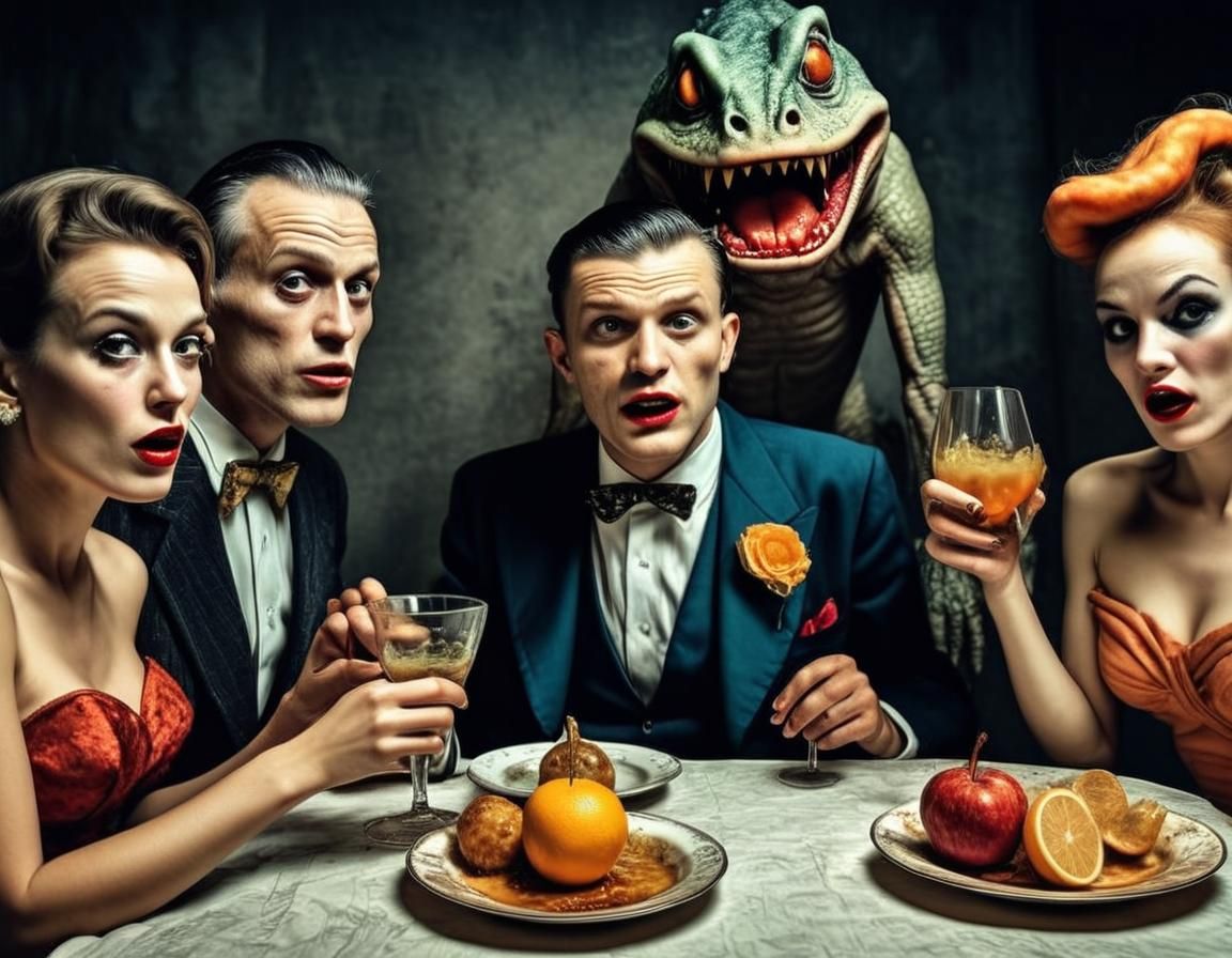 Surreal 1950s Magazine Portraits in Chiaroscuro Lighting