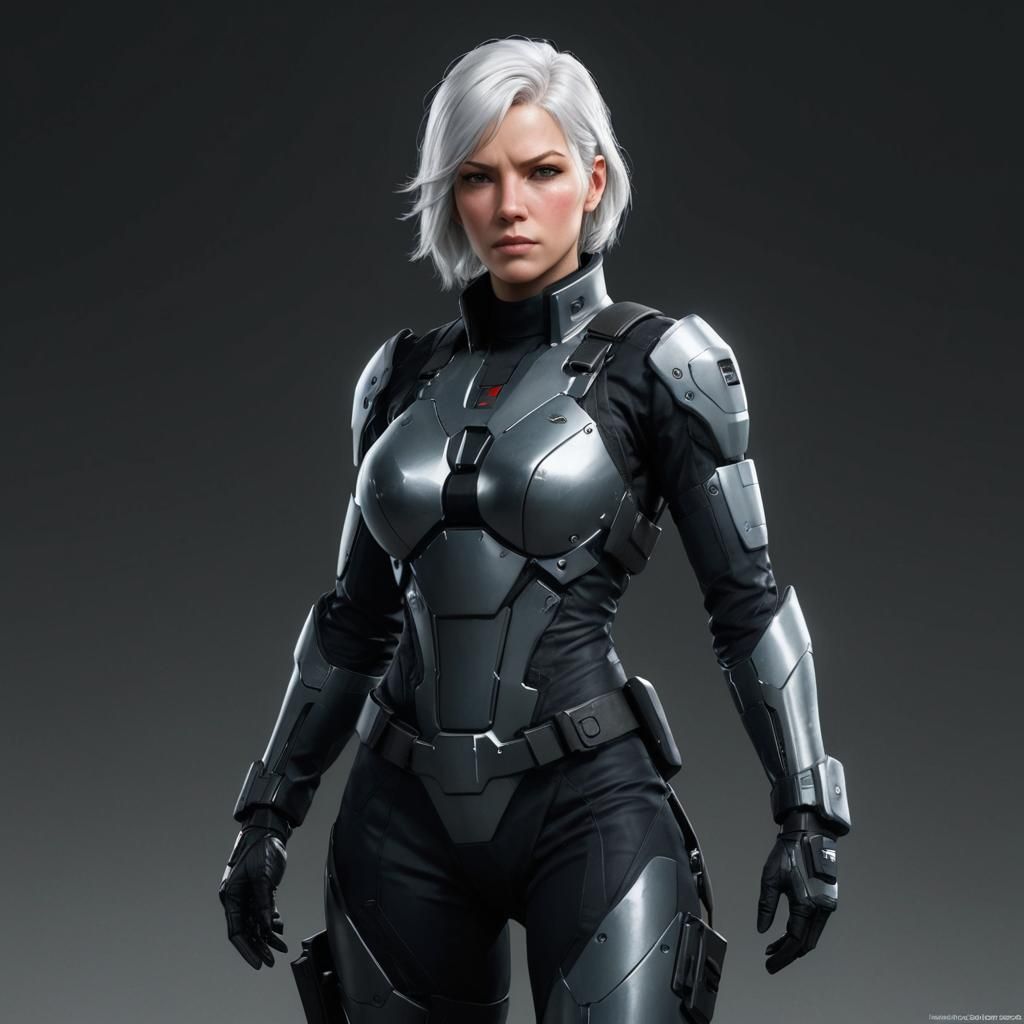 Female Spy in Tactical Suit: Hyperdetailed Digital Portrait