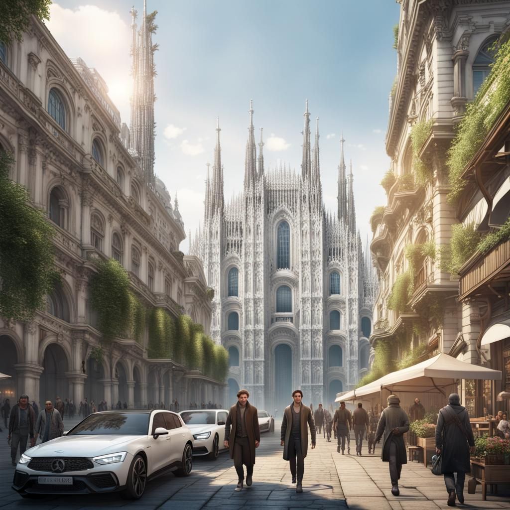 Hyper-Realistic High-Tech Utopia: A Harmonious Future
