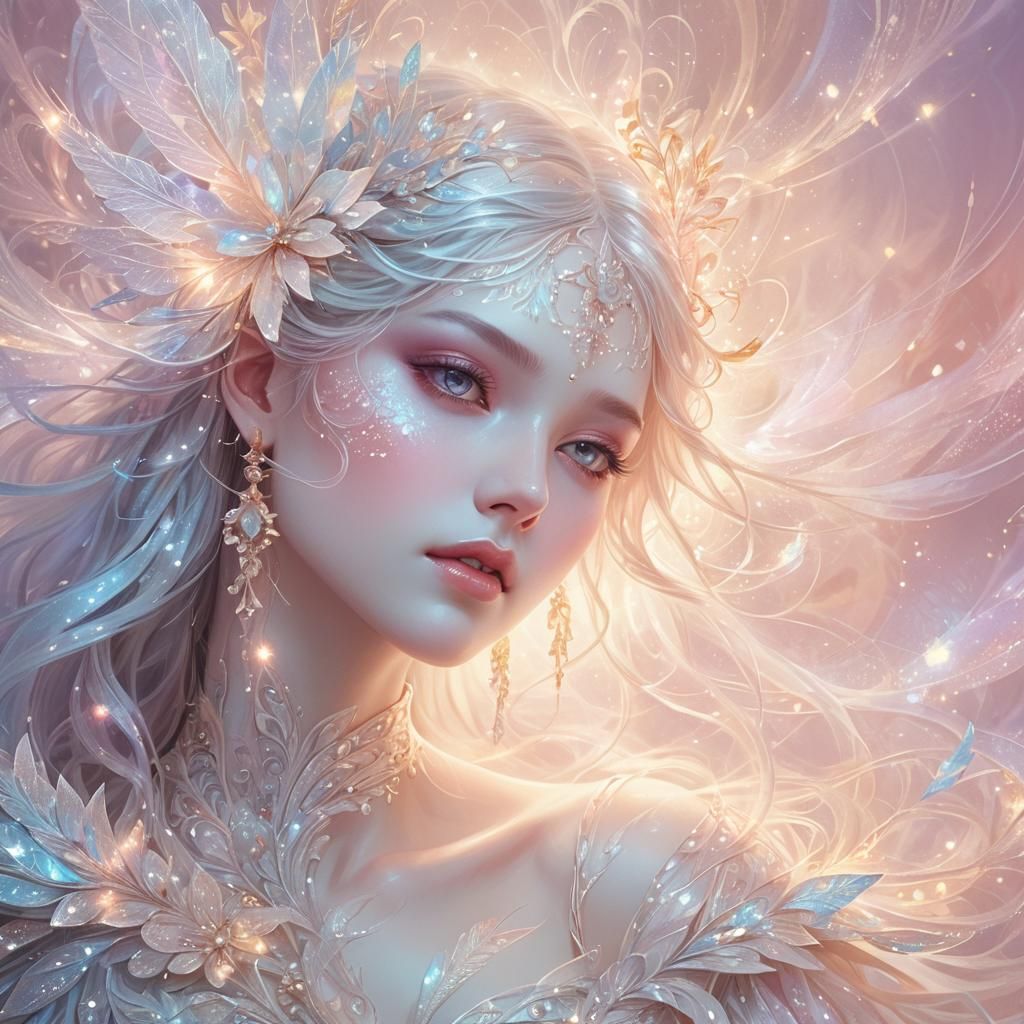 Ethereal Goddess Portrait in Soft Fantasy Style