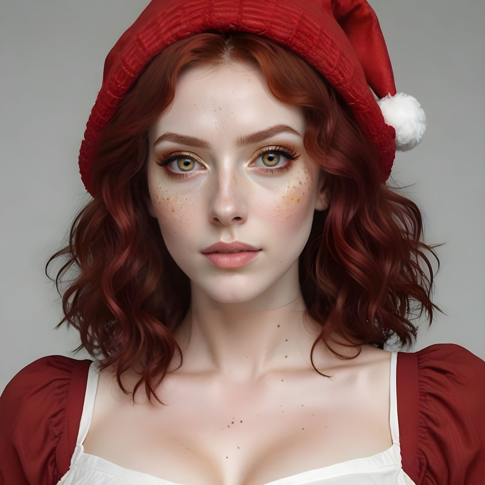 Christmas Elf Woman, Cyberpunk Style