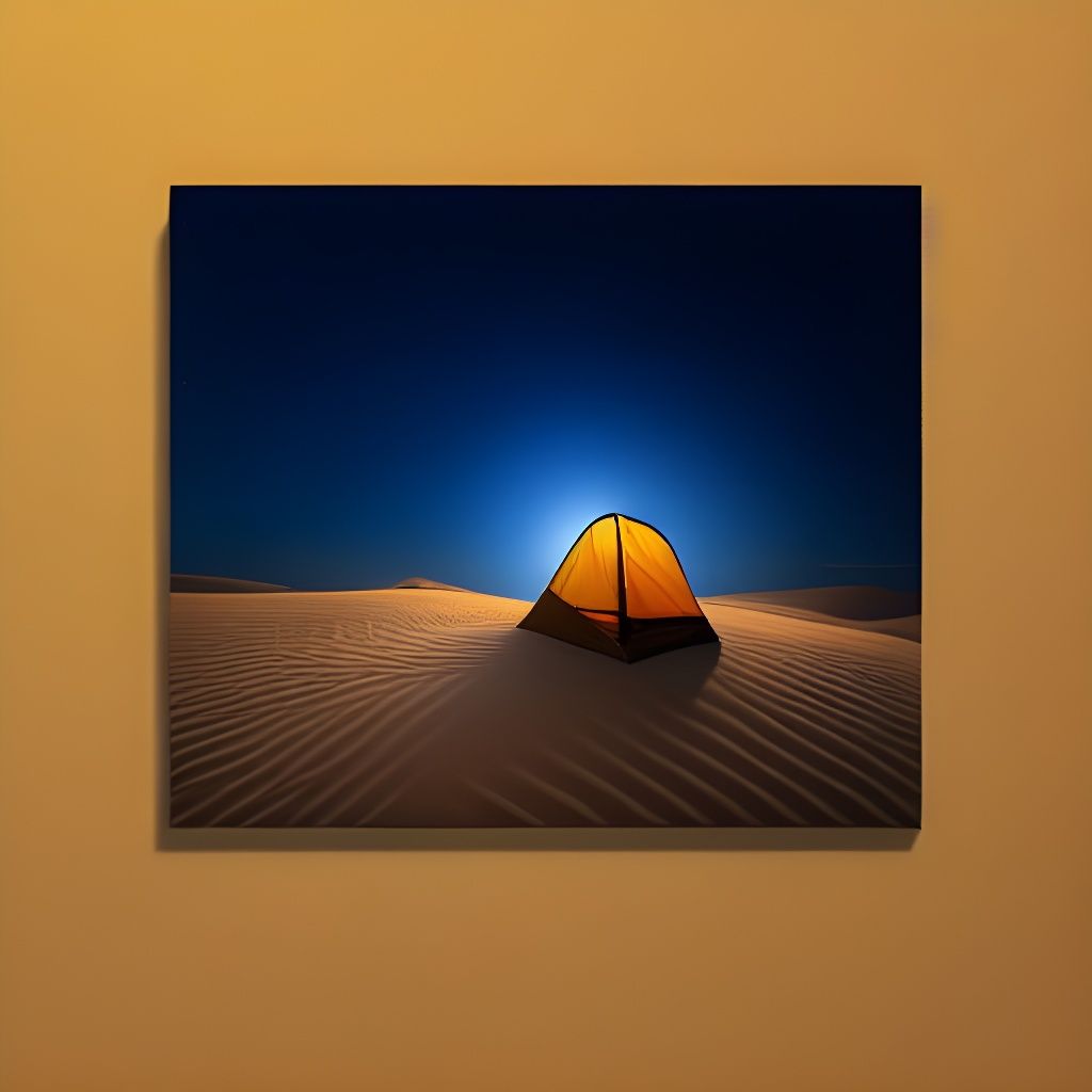 Desert Nomad Camp Under Starry Nebula