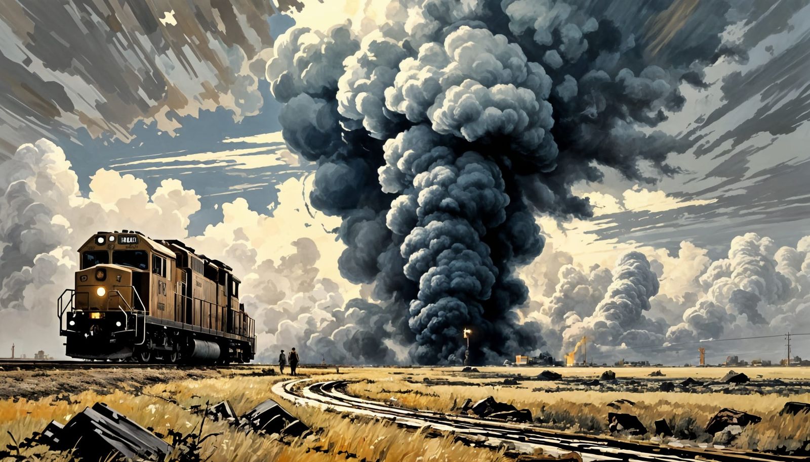 QAnon Conspiracy: Impressionistic Gouache Painting