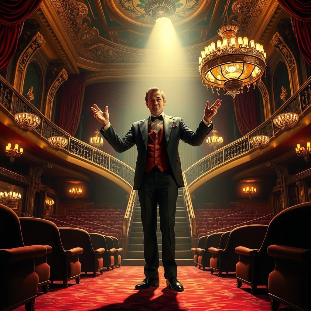 Charismatic Con Artist Shines in Opulent Theater Setting