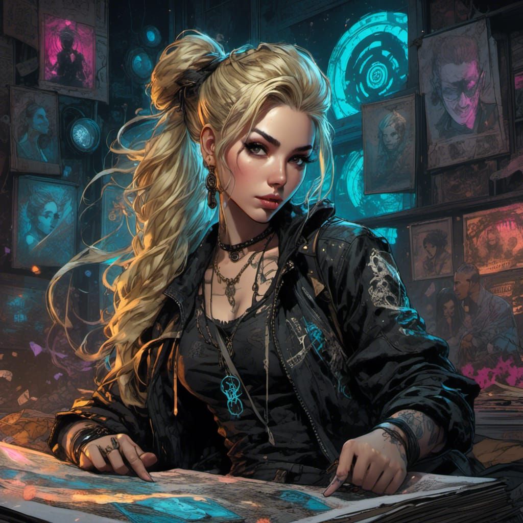 DC Sublime Portrait in Hyperdetailed Splash Art