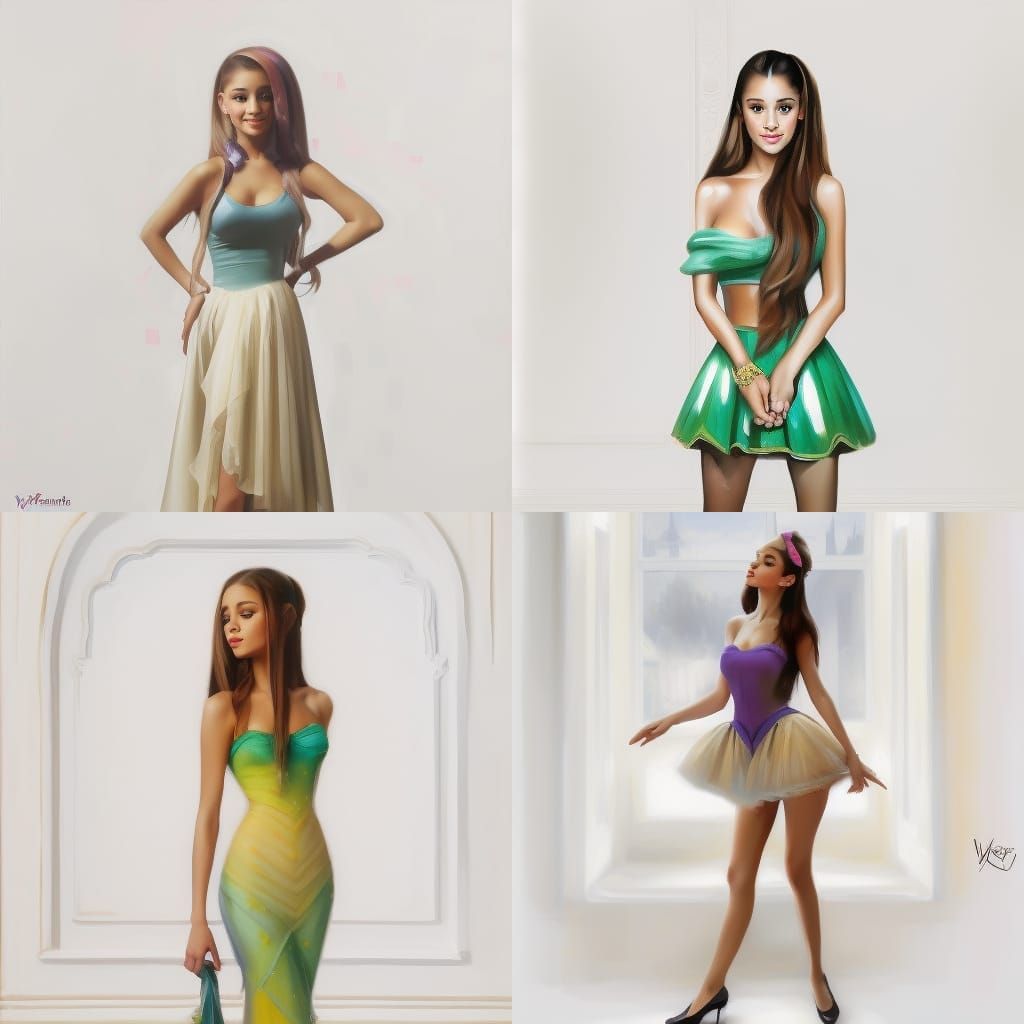 Ariana Grande Portrait in Expressive Realist Style