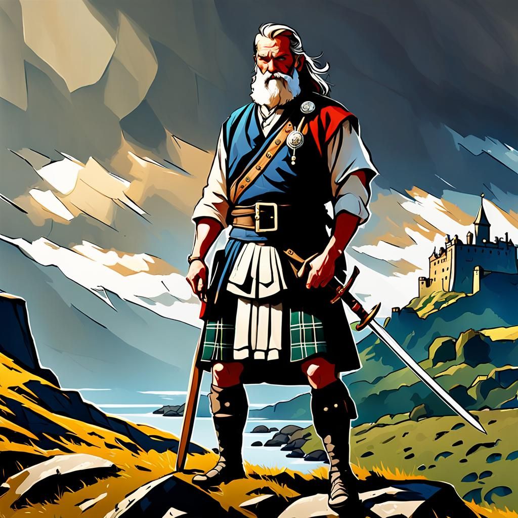 Highland Clansman Portrait near Stirling Castle