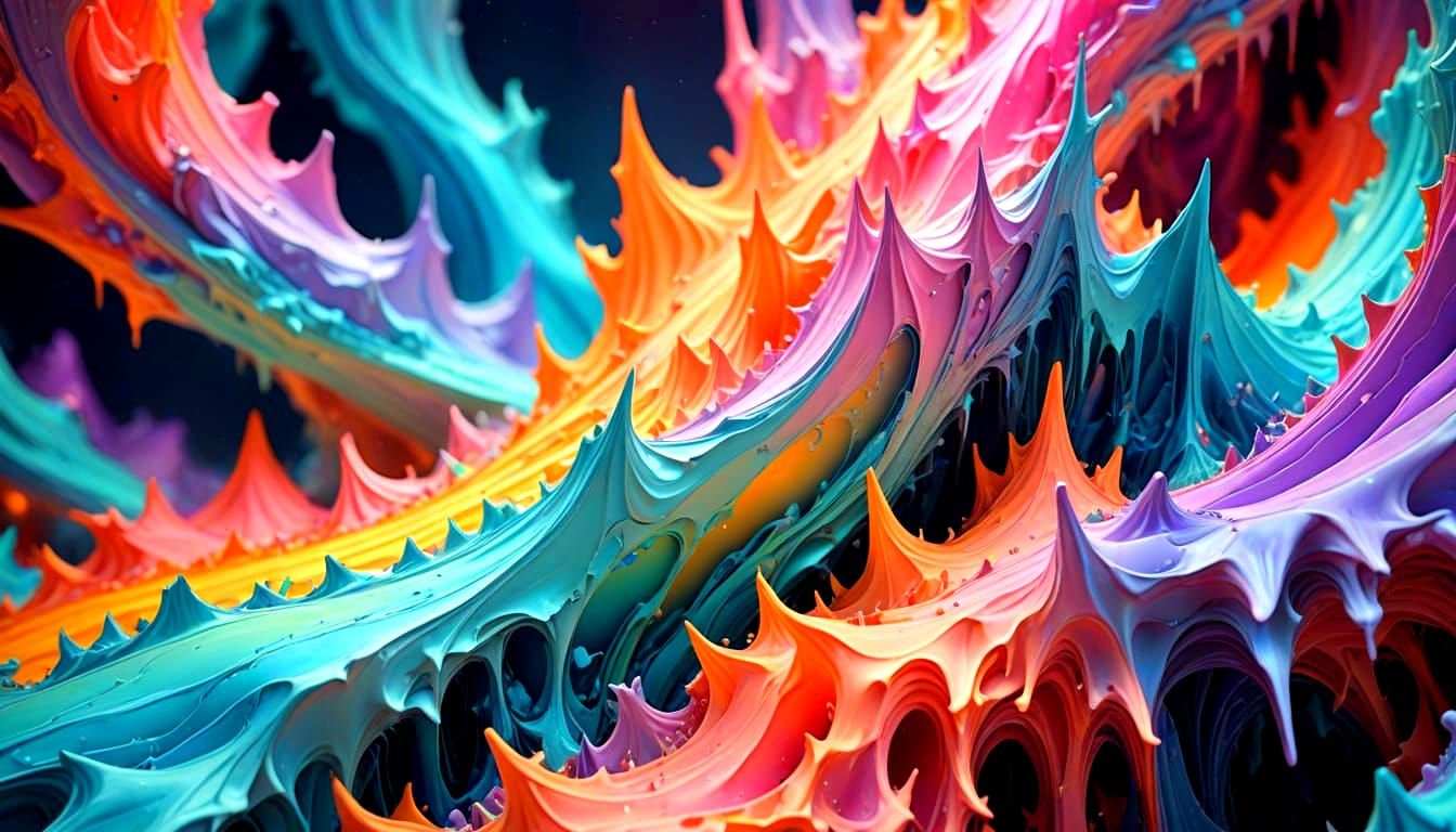 Surreal Phenomenon Macro Shot in Dreamlike Digital Art