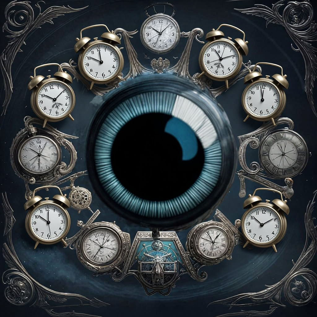 Surreal Alarm Clocks Chase Pajama-Clad Person