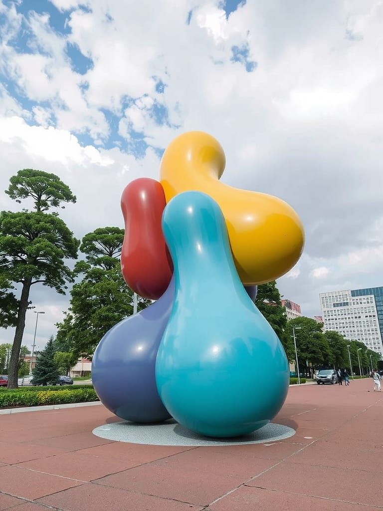 Vibrant Multicolored Sculpture