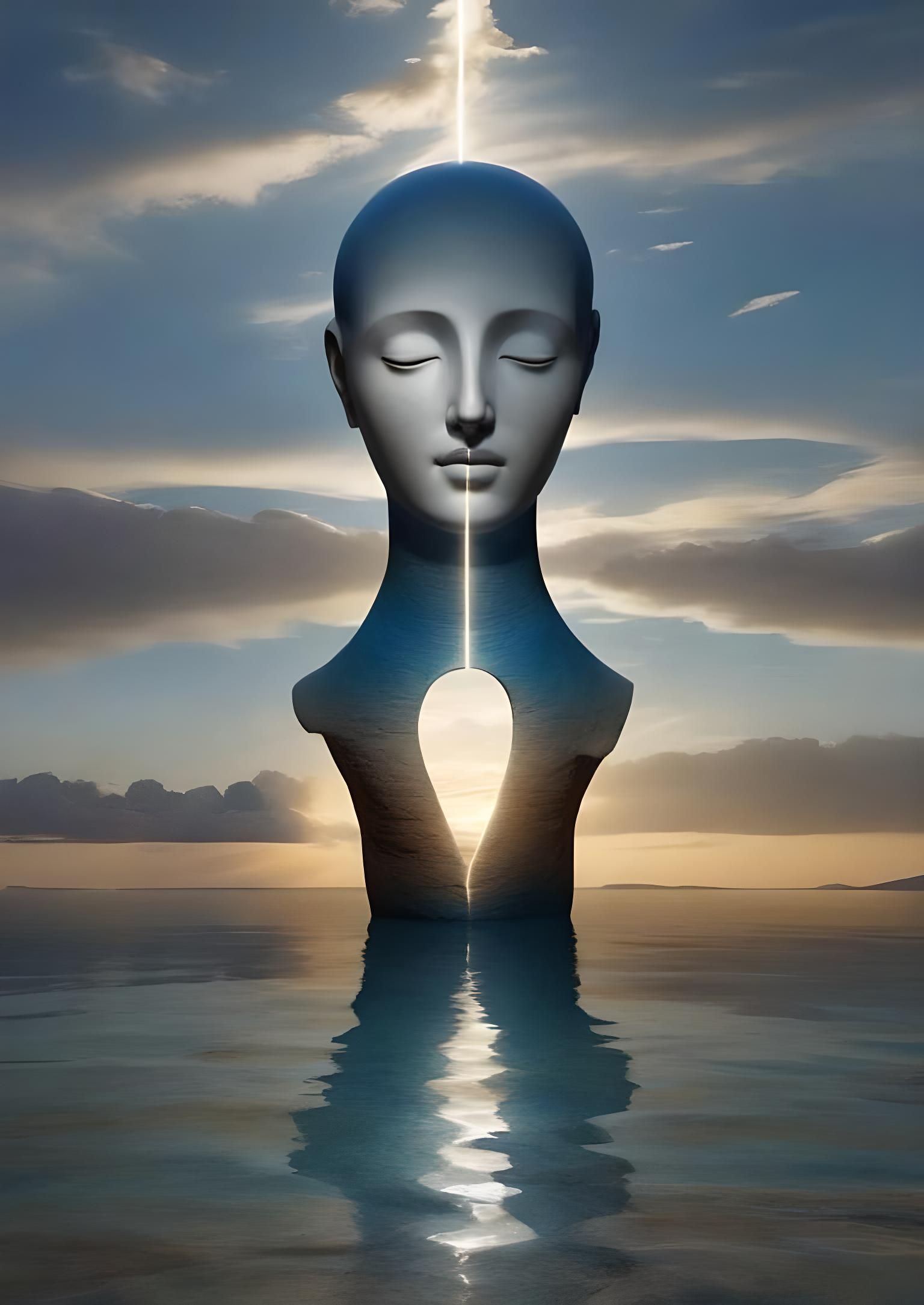 Abstract Cycladic Art: Empty Rhythmic Countenance