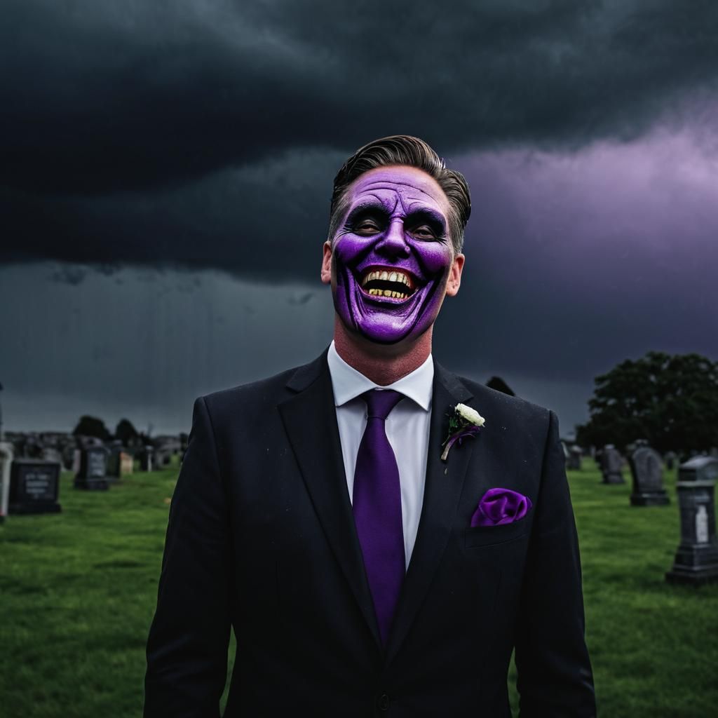 Surreal Funeral: A High-Contrast Oil Painting