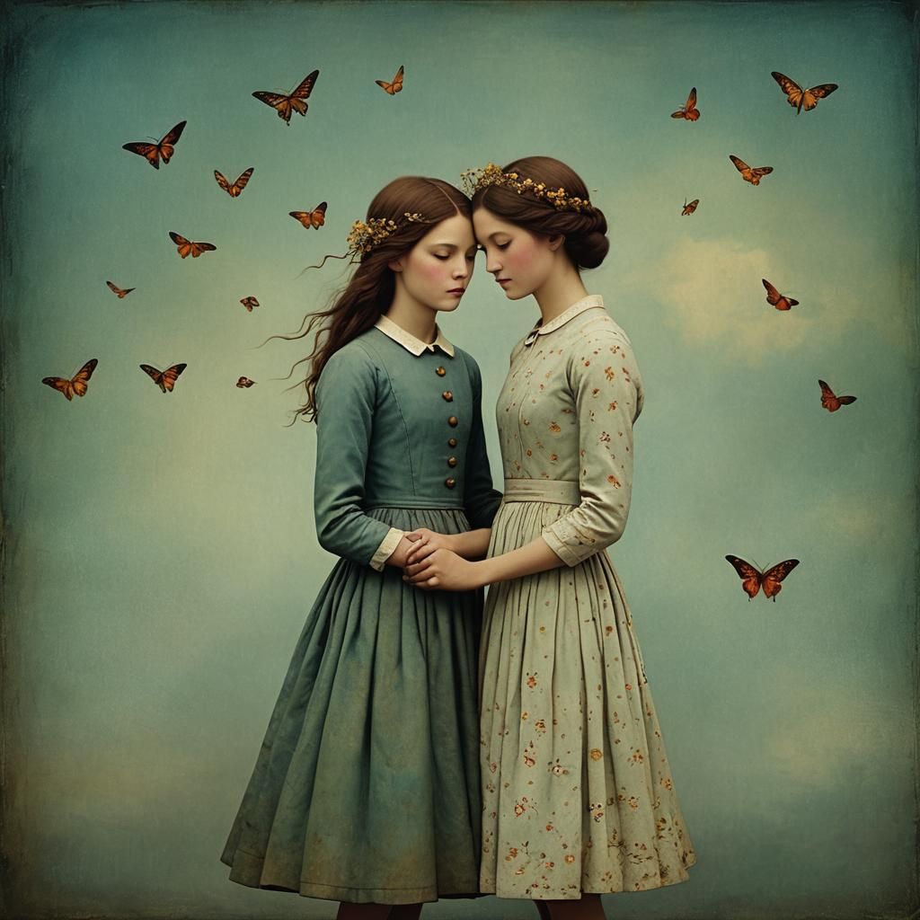 Dreamlike Friendship Artwork in Surreal Style