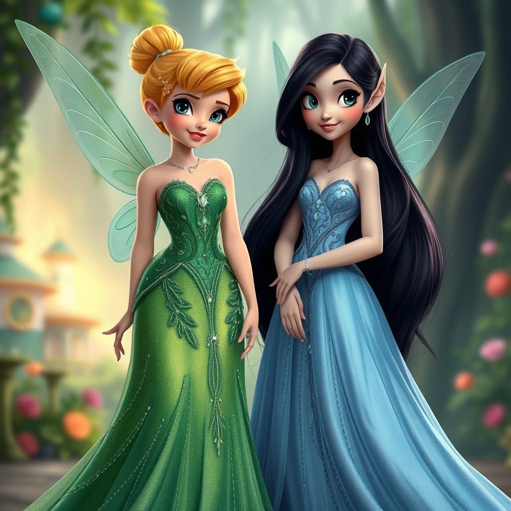 Tinkerbell and Silvermist in Dreamy Live-Action Style