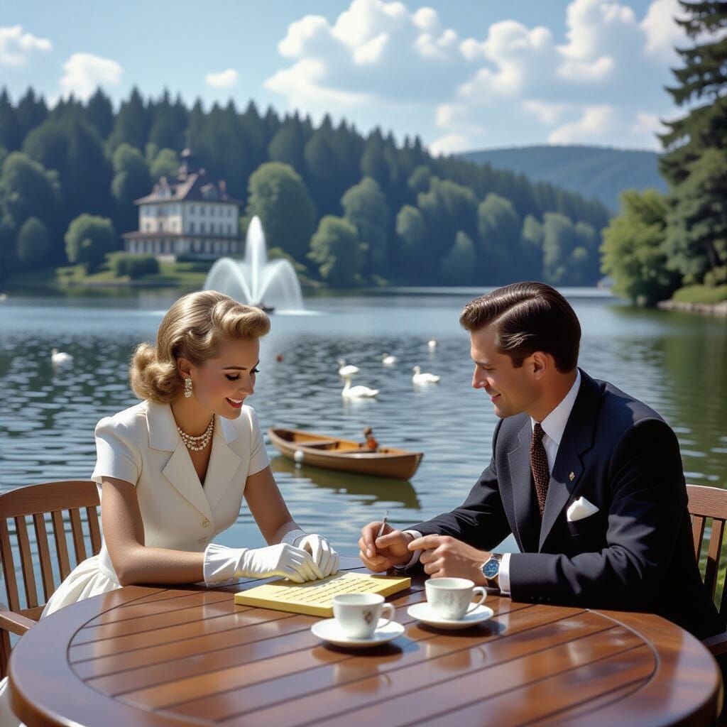 Park Scene in Style of Otto Dix