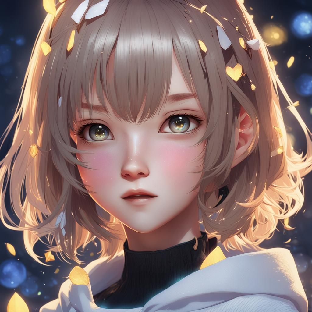 Detailed Anime Portrait Inspired by WLOP