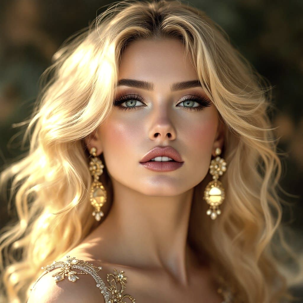 Glamorous Lady in Vibrant Fashion Portrait